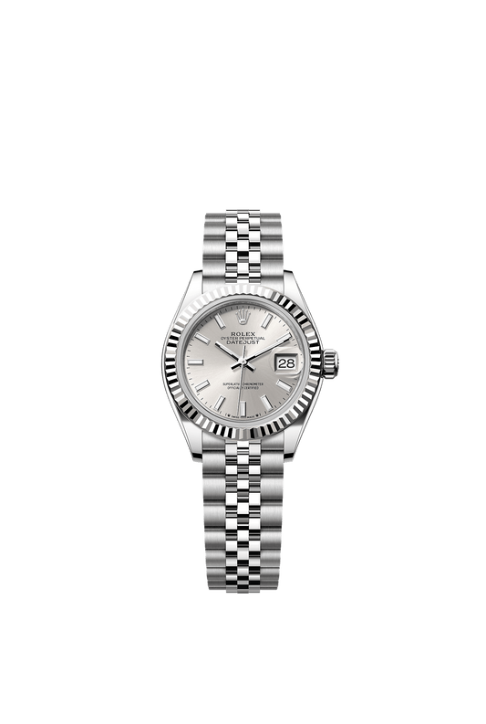 Lady-Datejust 28 Oystersteel White Gold Silver Dial Jubilee Bracelet 28mm Self-Winding Watch