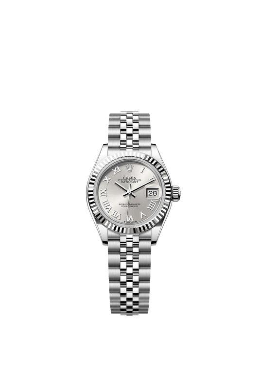 Lady-Datejust 28 Oystersteel White Gold Silver Dial Jubilee Bracelet 28mm Self-Winding Watch