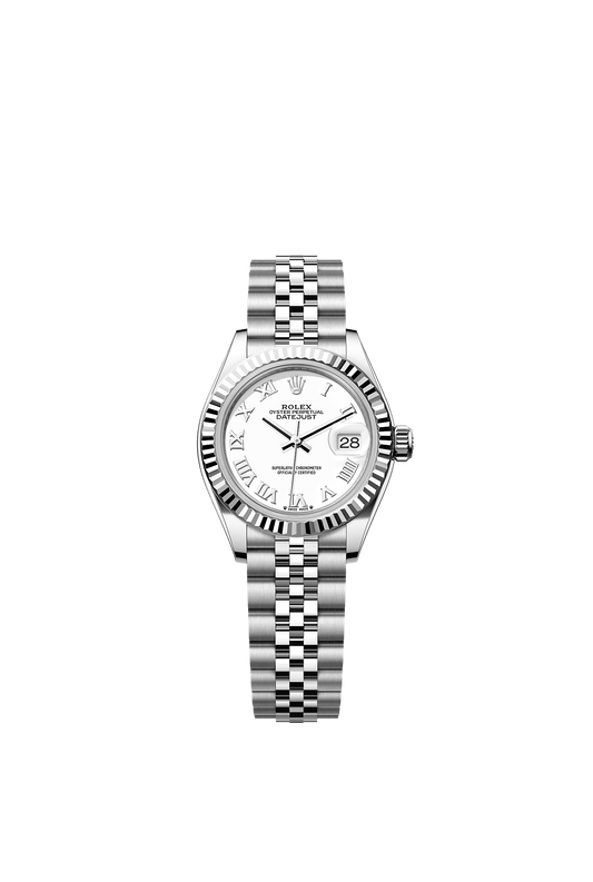 Lady-Datejust 28 Oystersteel White Gold White Dial Jubilee Bracelet 28mm Self-Winding Watch