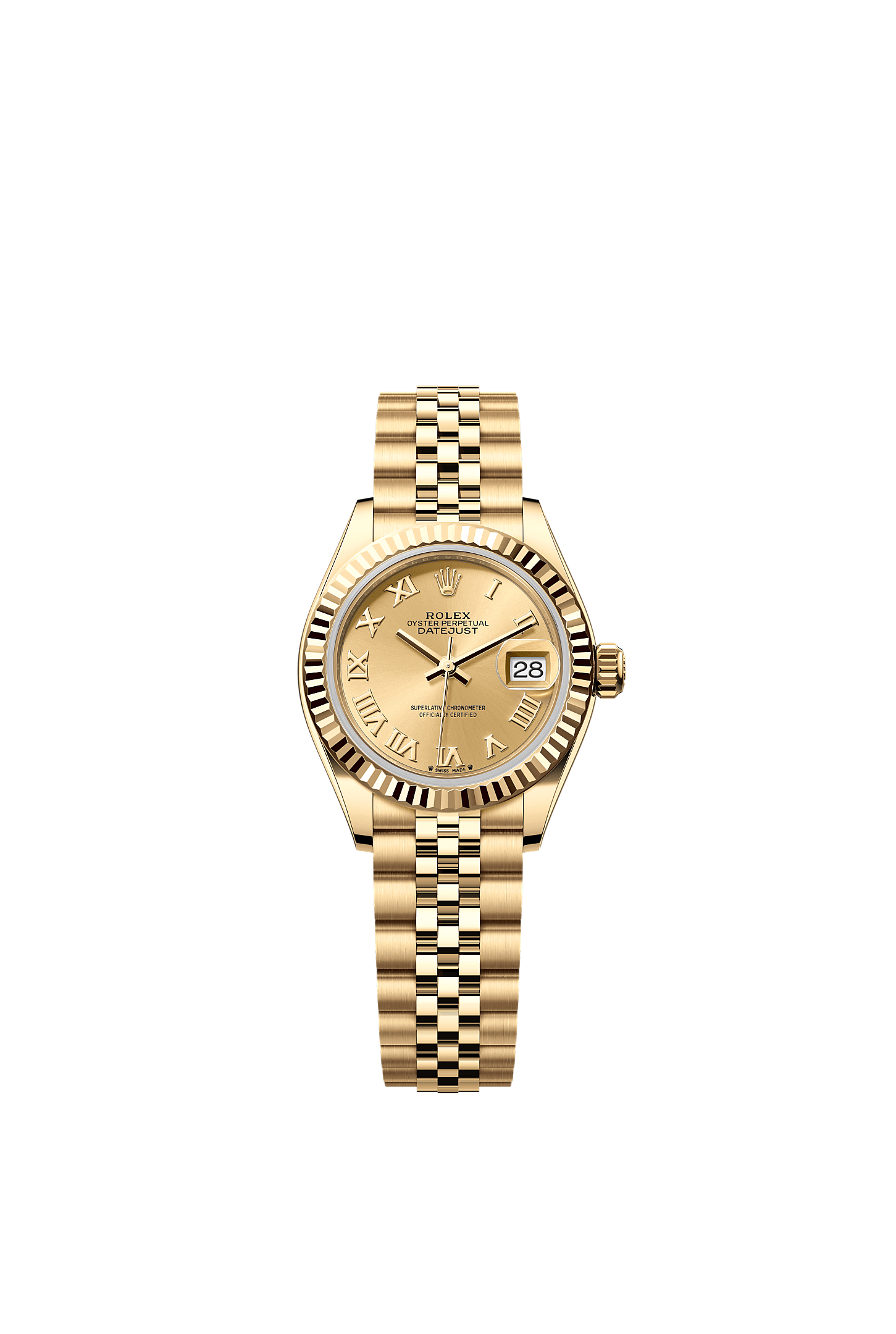 Lady-Datejust Oyster Chronometer Watch 28mm 18ct Yellow Gold Champagne Dial Jubilee Bracelet