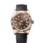 Sky-Dweller 42 Oyster Perpetual Chronometer Watch 42mm 18ct Everose Gold Chocolate Dial Oysterflex Bracelet