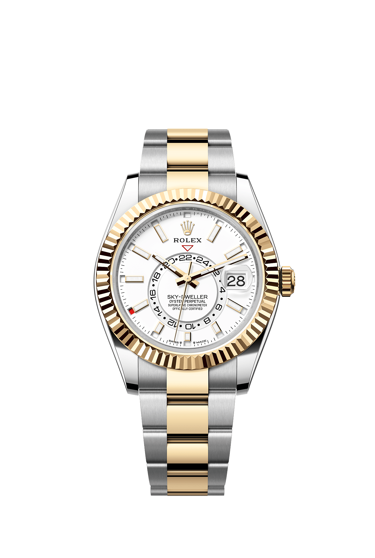 Sky-Dweller 42mm Oystersteel Yellow Gold Intense White Dial Oyster Bracelet Self-Winding Watch