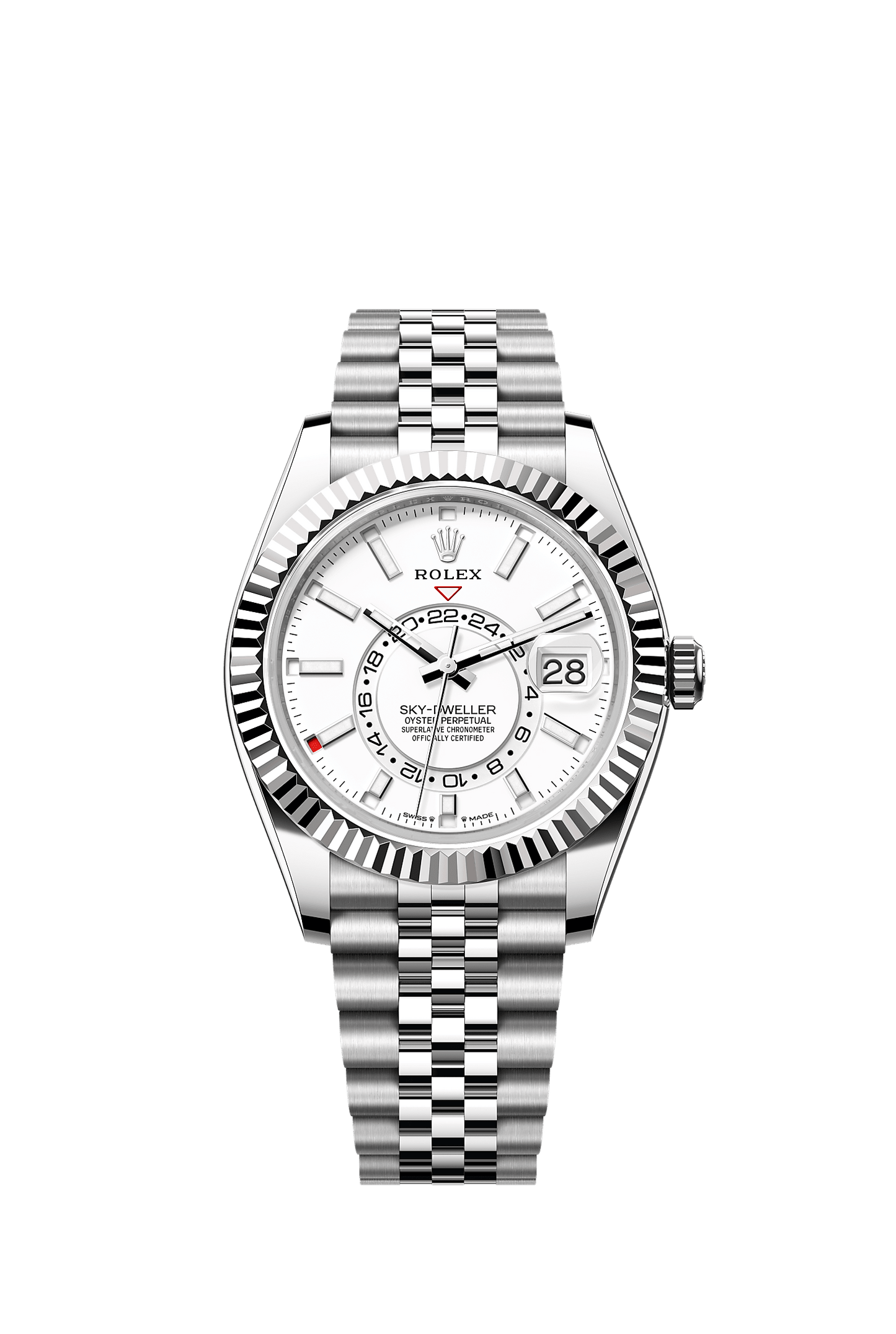 Sky-Dweller 42mm Oystersteel White Gold Intense White Dial Jubilee Bracelet Self-Winding Watch