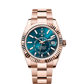 Sky-Dweller 42 Oyster Perpetual Chronometer Watch 42mm 18ct Everose Gold Blue-Green Dial Oyster Bracelet