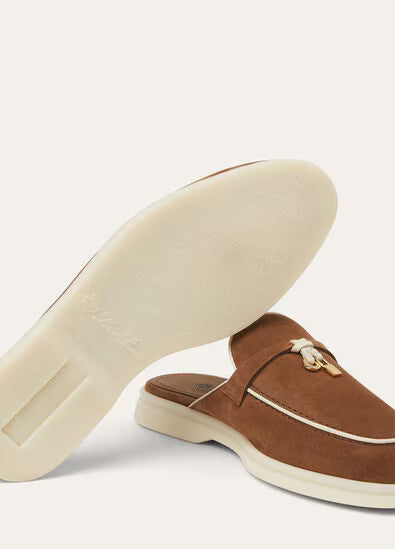 Ribbon Green - Charms Walk Babouche Loafer  Suede