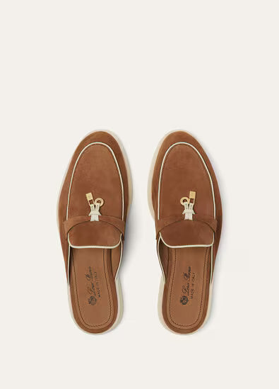 Ribbon Green - Charms Walk Babouche Loafer  Suede