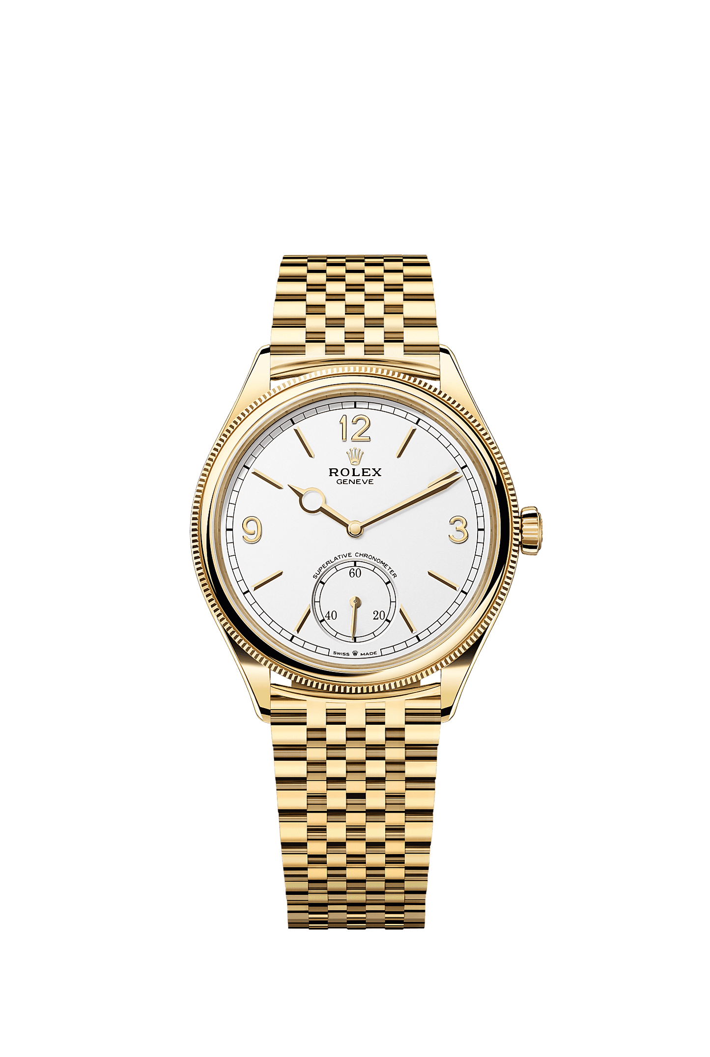 1908 39mm 18ct Yellow Gold Intense White Dial Settimo Bracelet