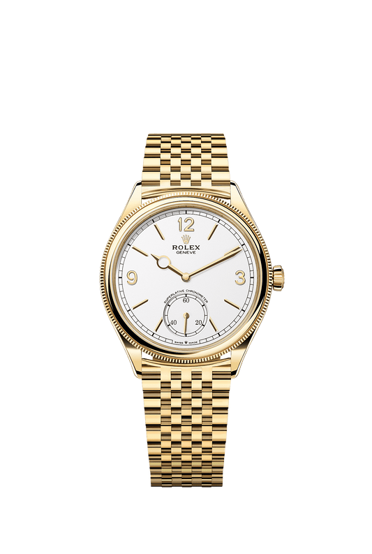1908 39mm 18ct Yellow Gold Intense White Dial Settimo Bracelet