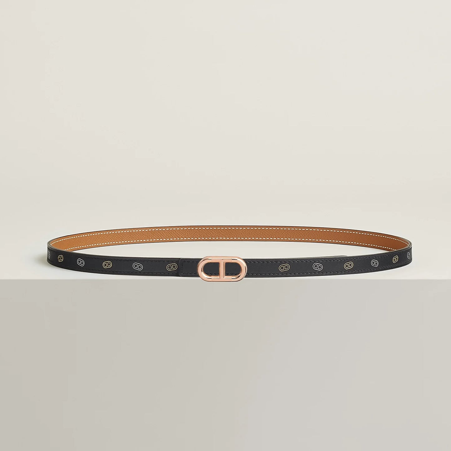 Maillon H Belt Buckle & Reversible Leather Strap 13 MM