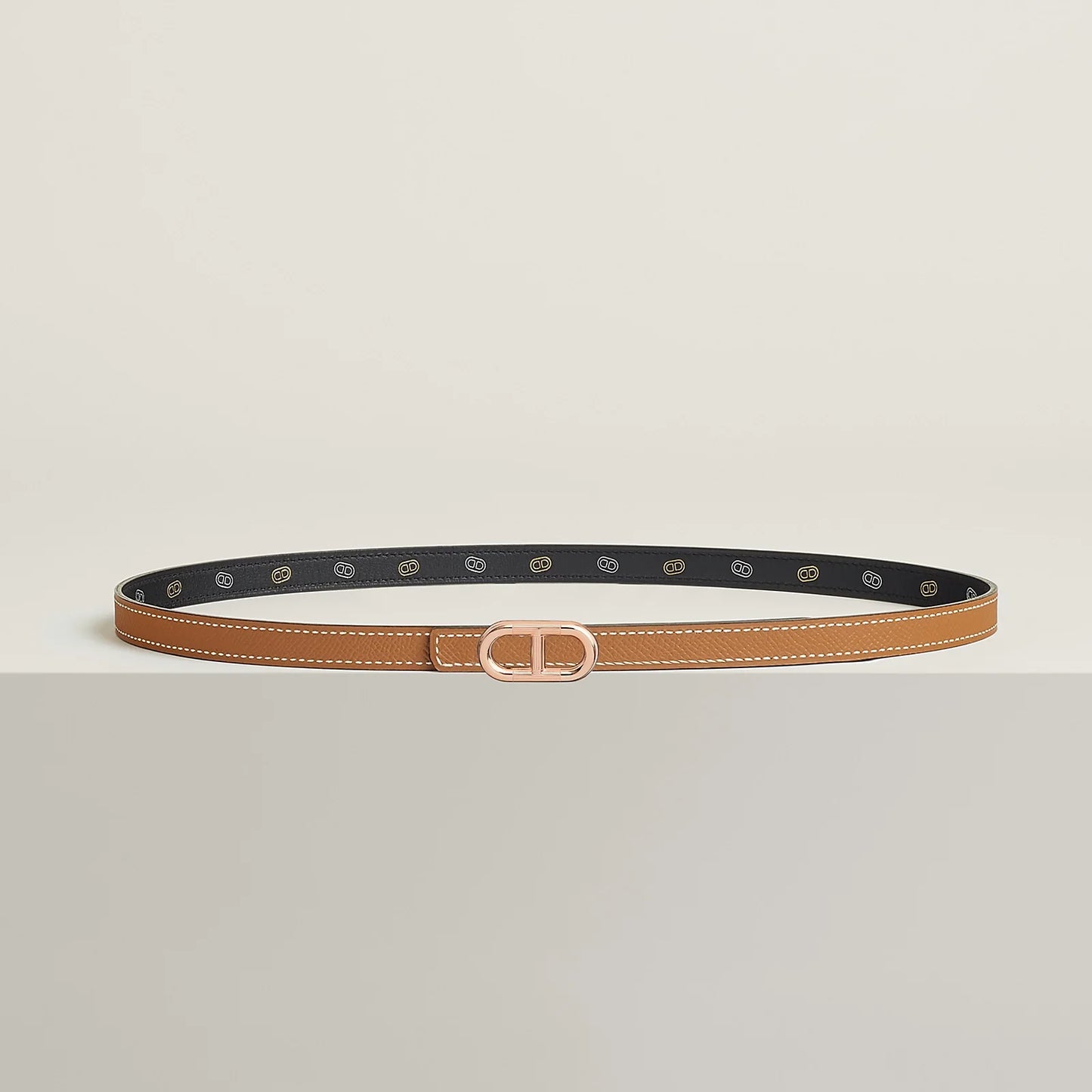 Maillon H Belt Buckle & Reversible Leather Strap 13 MM