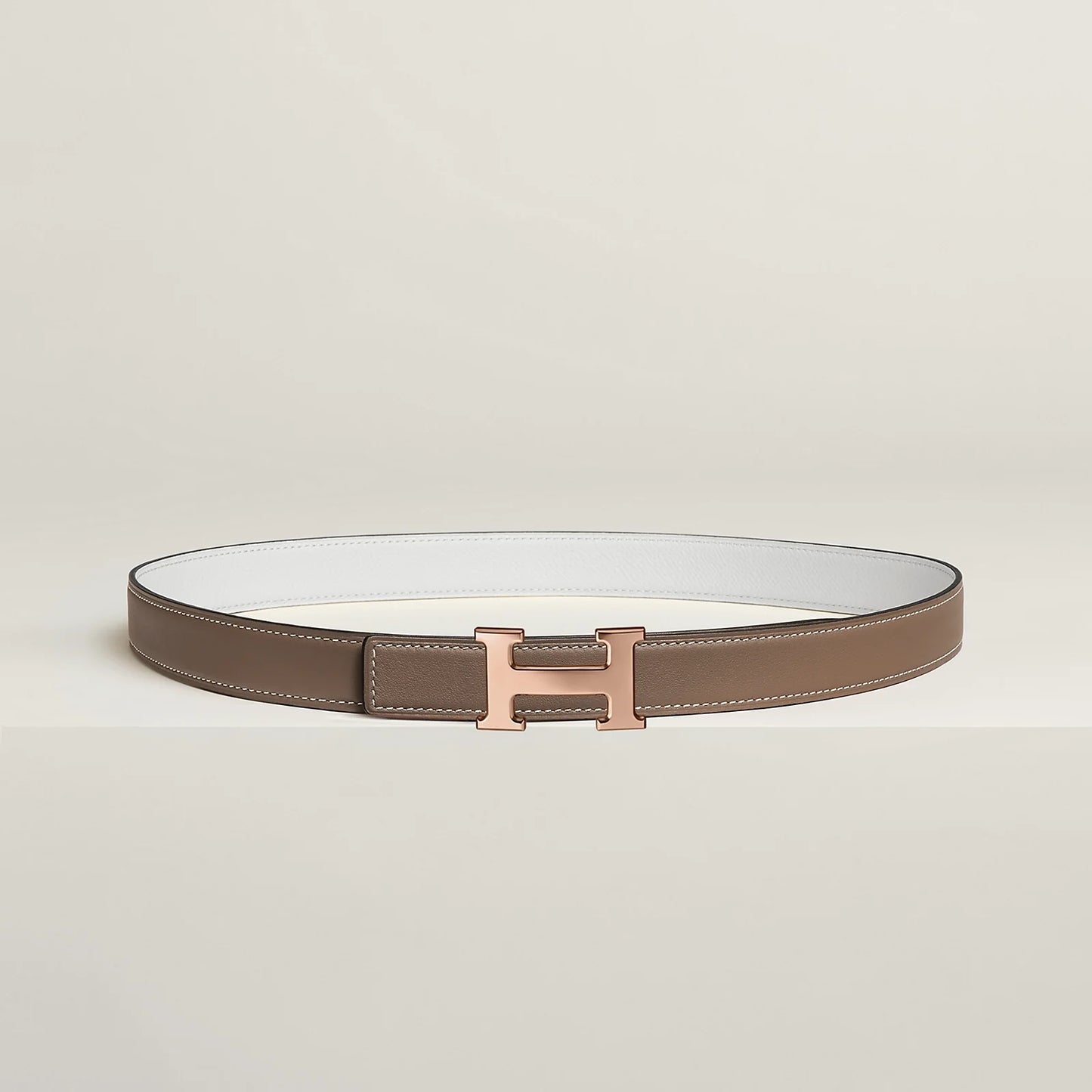 MINI H BELT BUCKLE & REVERSIBLE LEATHER STRAP 24 MM