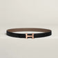 MINI H BELT BUCKLE & REVERSIBLE LEATHER STRAP 24 MM