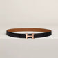 MINI H BELT BUCKLE & REVERSIBLE LEATHER STRAP 24 MM