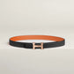 MINI H BELT BUCKLE & REVERSIBLE LEATHER STRAP 24 MM