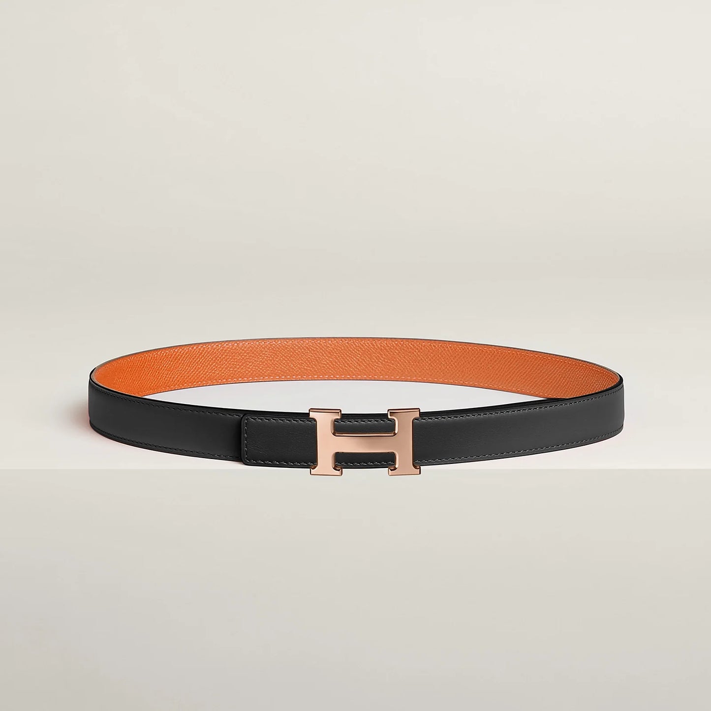 MINI H BELT BUCKLE & REVERSIBLE LEATHER STRAP 24 MM