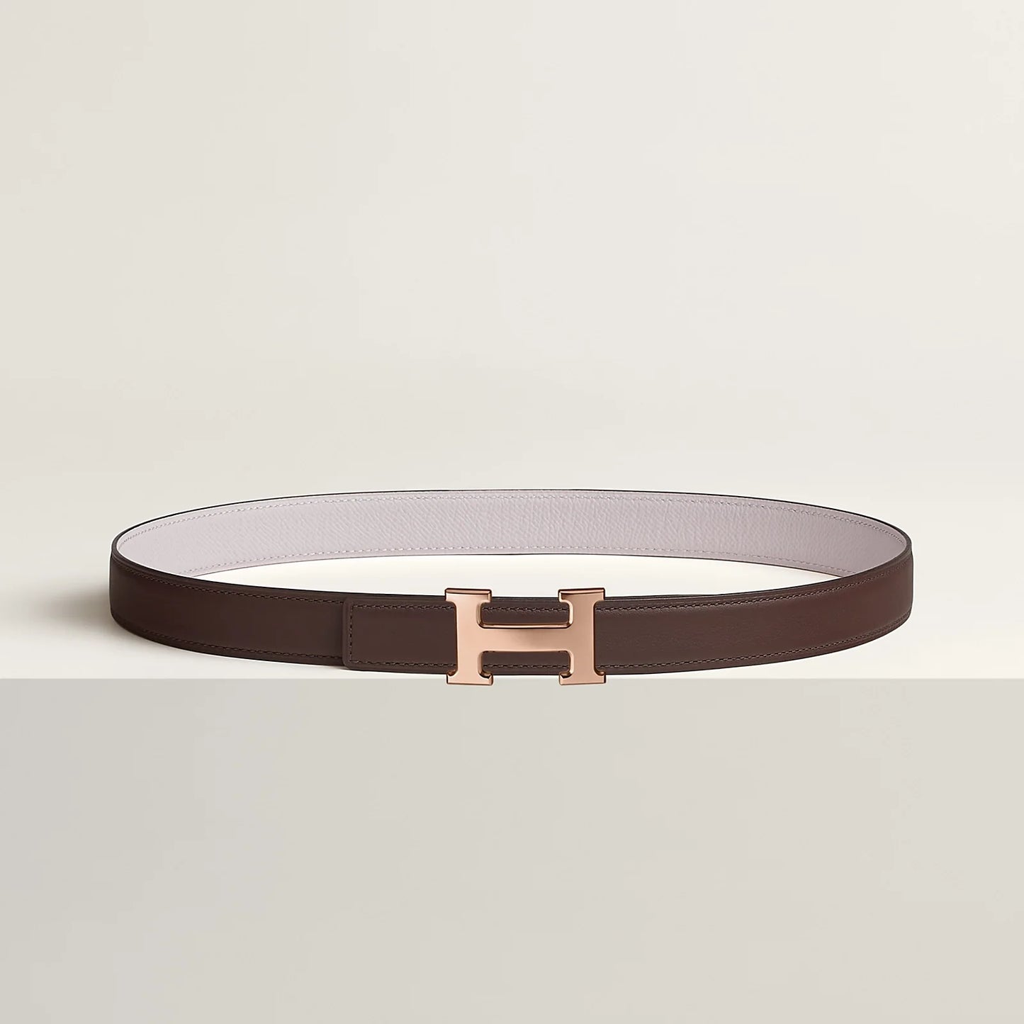 MINI H BELT BUCKLE & REVERSIBLE LEATHER STRAP 24 MM