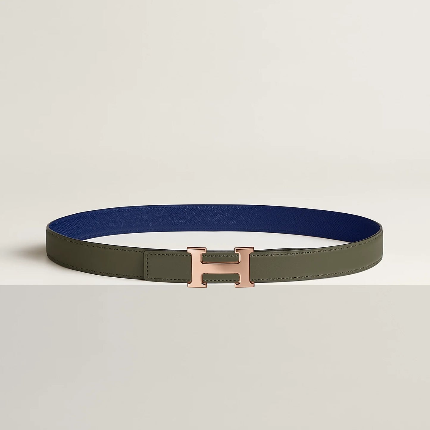 MINI H BELT BUCKLE & REVERSIBLE LEATHER STRAP 24 MM