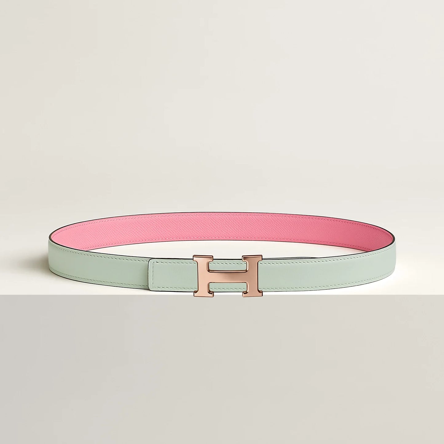 MINI H BELT BUCKLE & REVERSIBLE LEATHER STRAP 24 MM