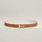 MINI H BELT BUCKLE & REVERSIBLE LEATHER STRAP 24 MM