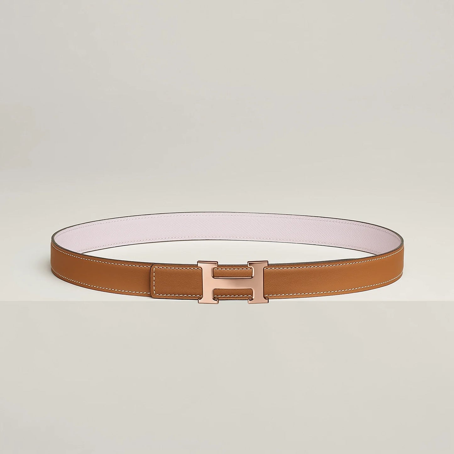 MINI H BELT BUCKLE & REVERSIBLE LEATHER STRAP 24 MM
