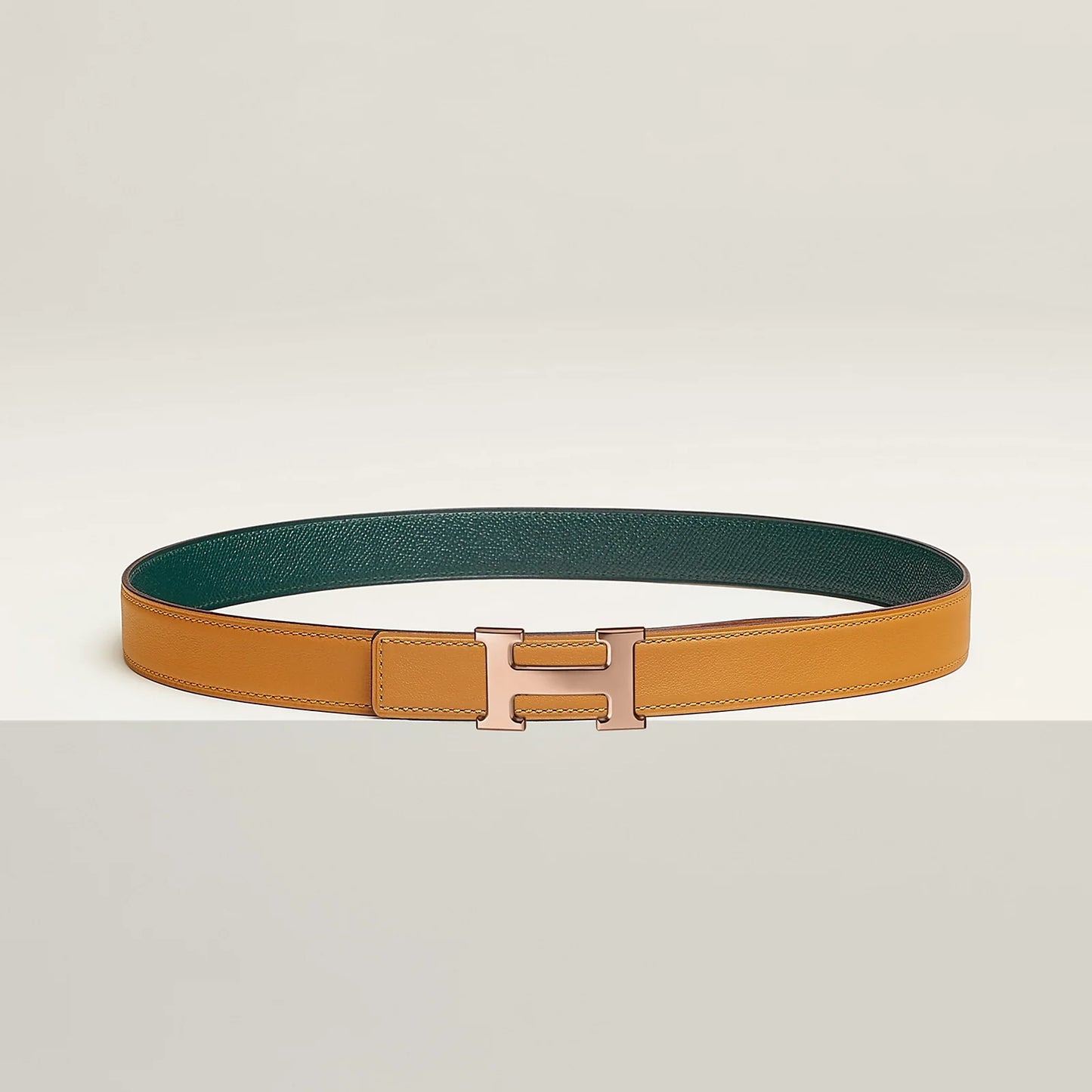 MINI H BELT BUCKLE & REVERSIBLE LEATHER STRAP 24 MM