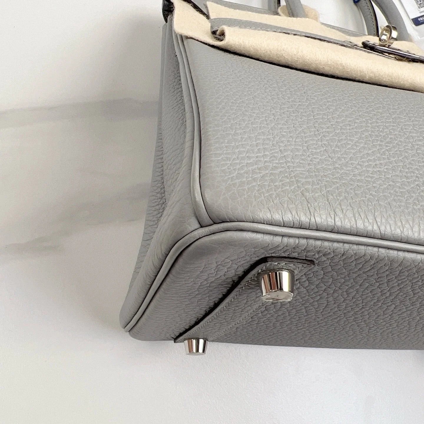 Hermes Birkin 25 Togo 4Z Gris Mouette 01