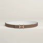MORS H BELT BUCKLE & REVERSIBLE LEATHER STRAP 24 MM