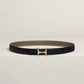 MORS H BELT BUCKLE & REVERSIBLE LEATHER STRAP 24 MM