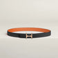 MORS H BELT BUCKLE & REVERSIBLE LEATHER STRAP 24 MM