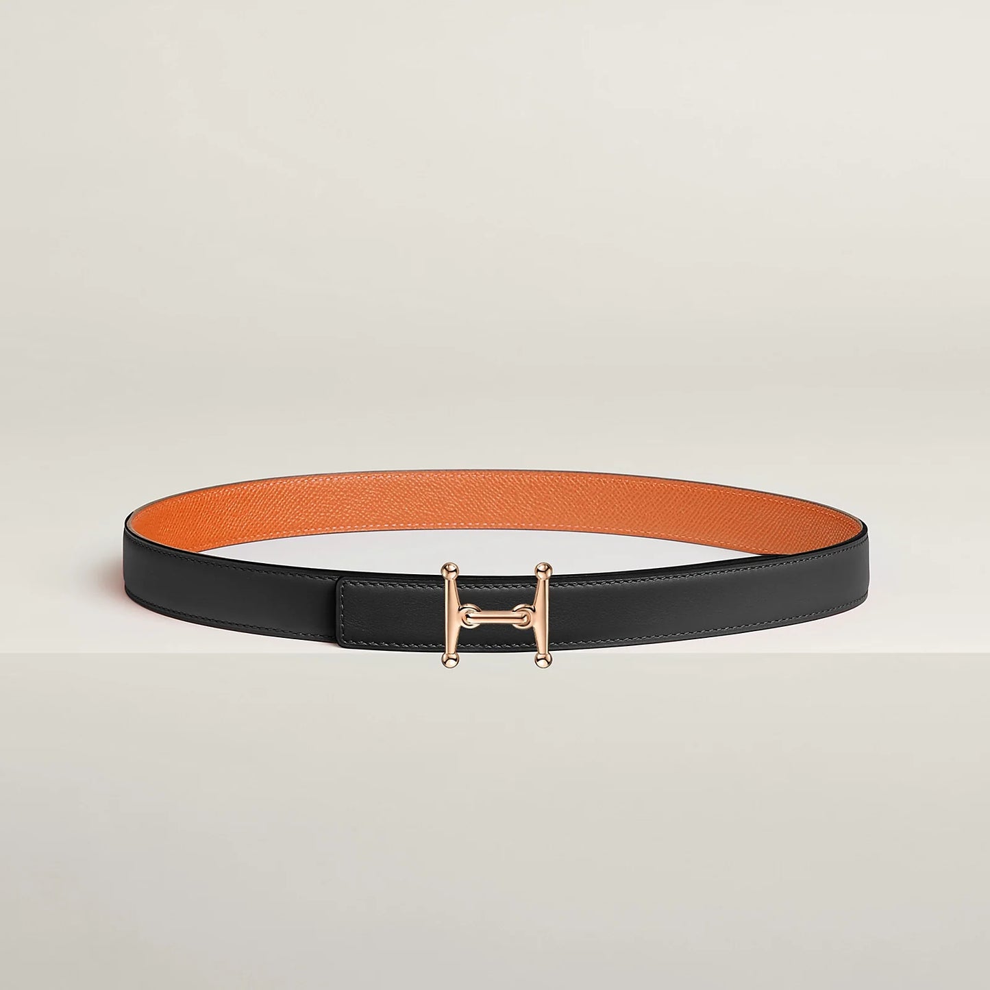 MORS H BELT BUCKLE & REVERSIBLE LEATHER STRAP 24 MM