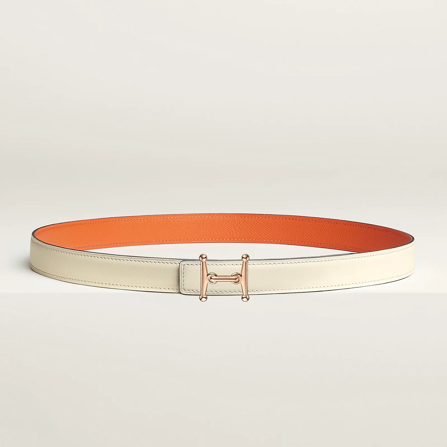 MORS H BELT BUCKLE & REVERSIBLE LEATHER STRAP 24 MM