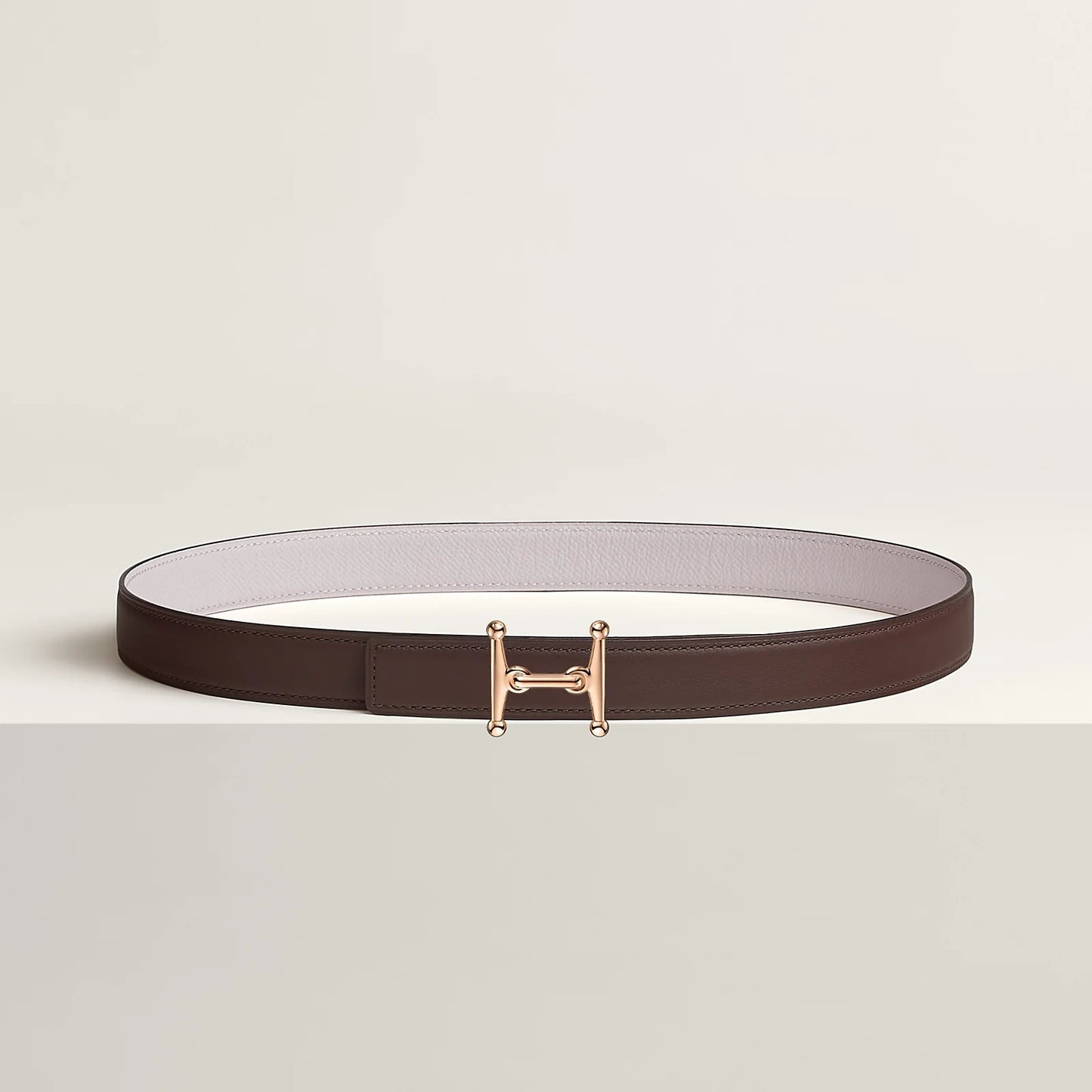 MORS H BELT BUCKLE & REVERSIBLE LEATHER STRAP 24 MM