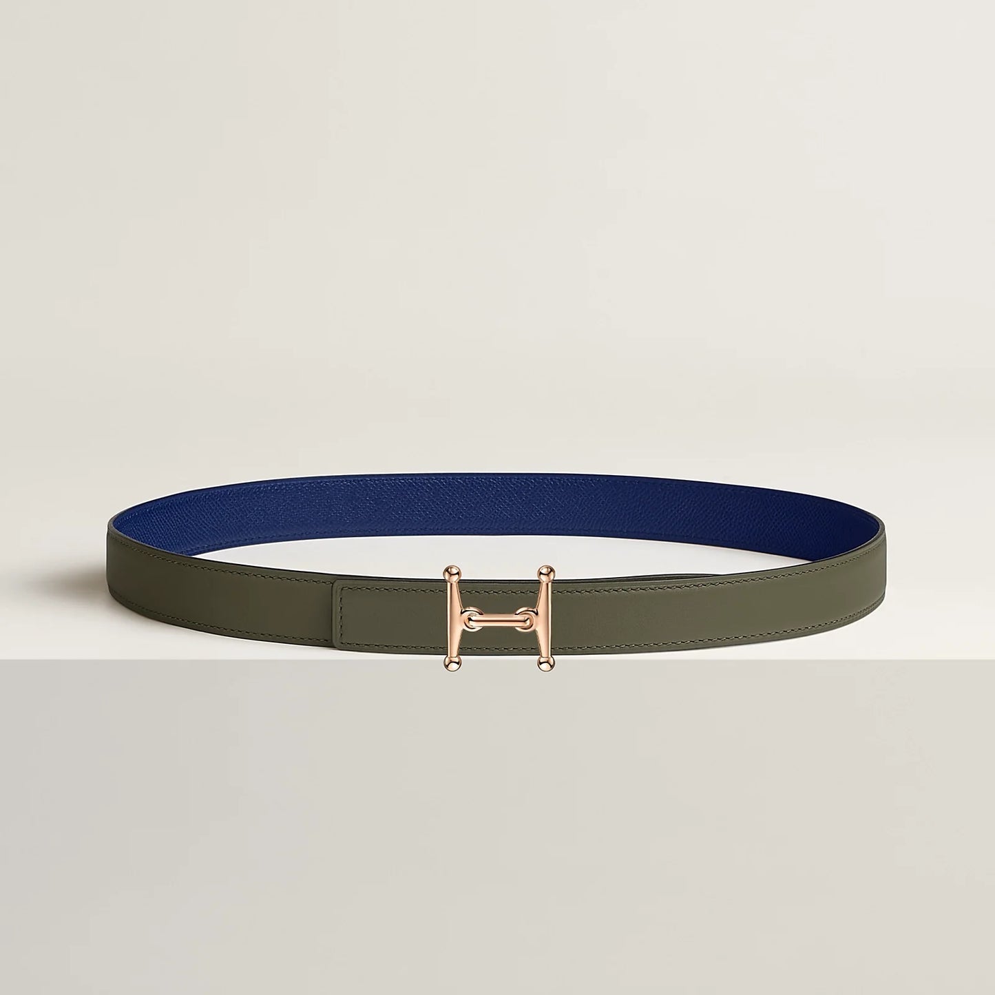 MORS H BELT BUCKLE & REVERSIBLE LEATHER STRAP 24 MM