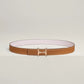 MORS H BELT BUCKLE & REVERSIBLE LEATHER STRAP 24 MM