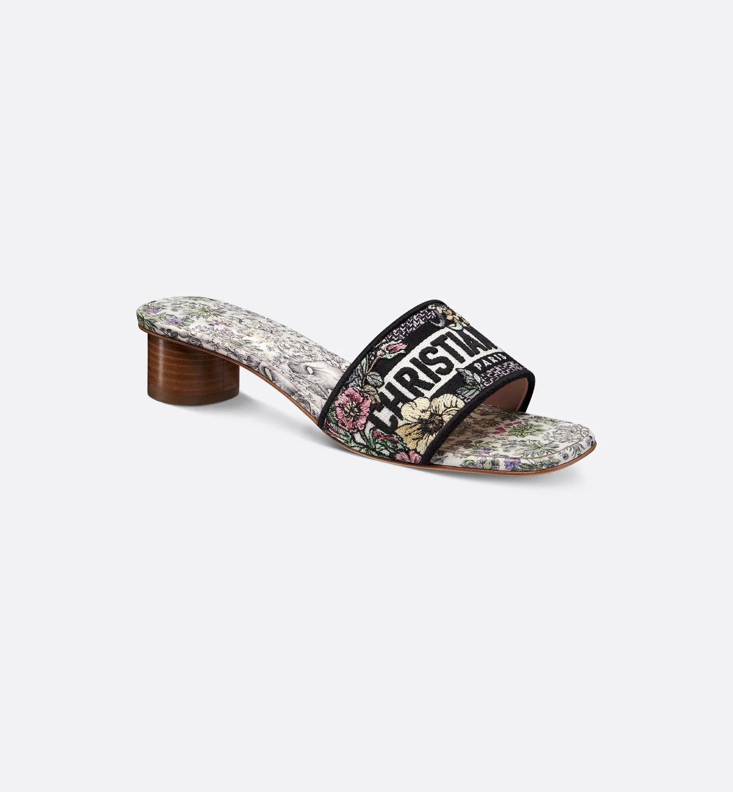 White Multicolor Dway Heeled Slide