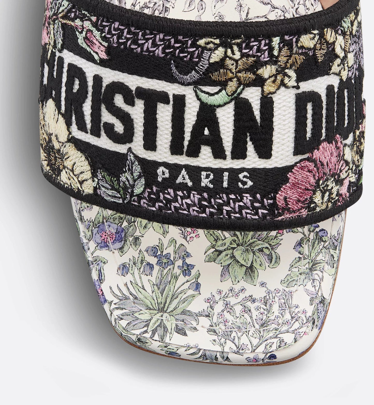 White Multicolor Dway Heeled Slide