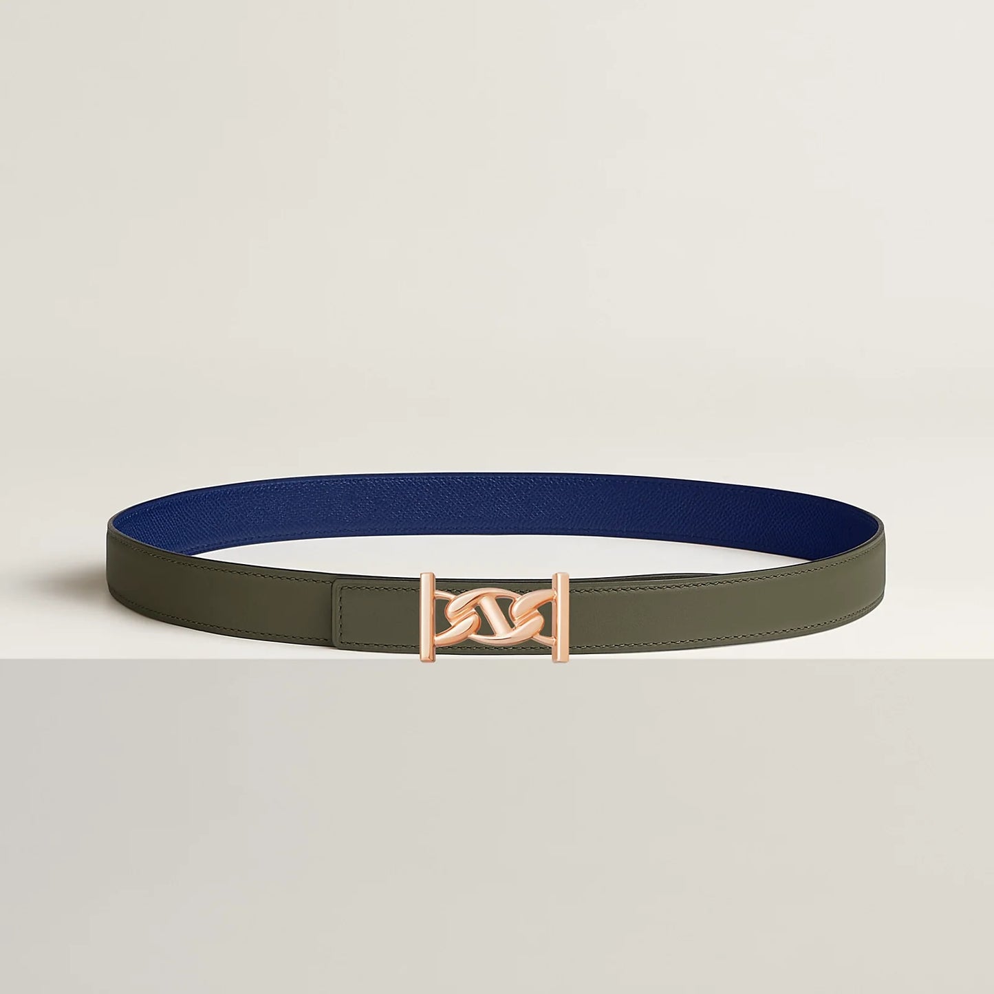 MY H BELT BUCKLE & REVERSIBLE LEATHER STRAP 24 MM