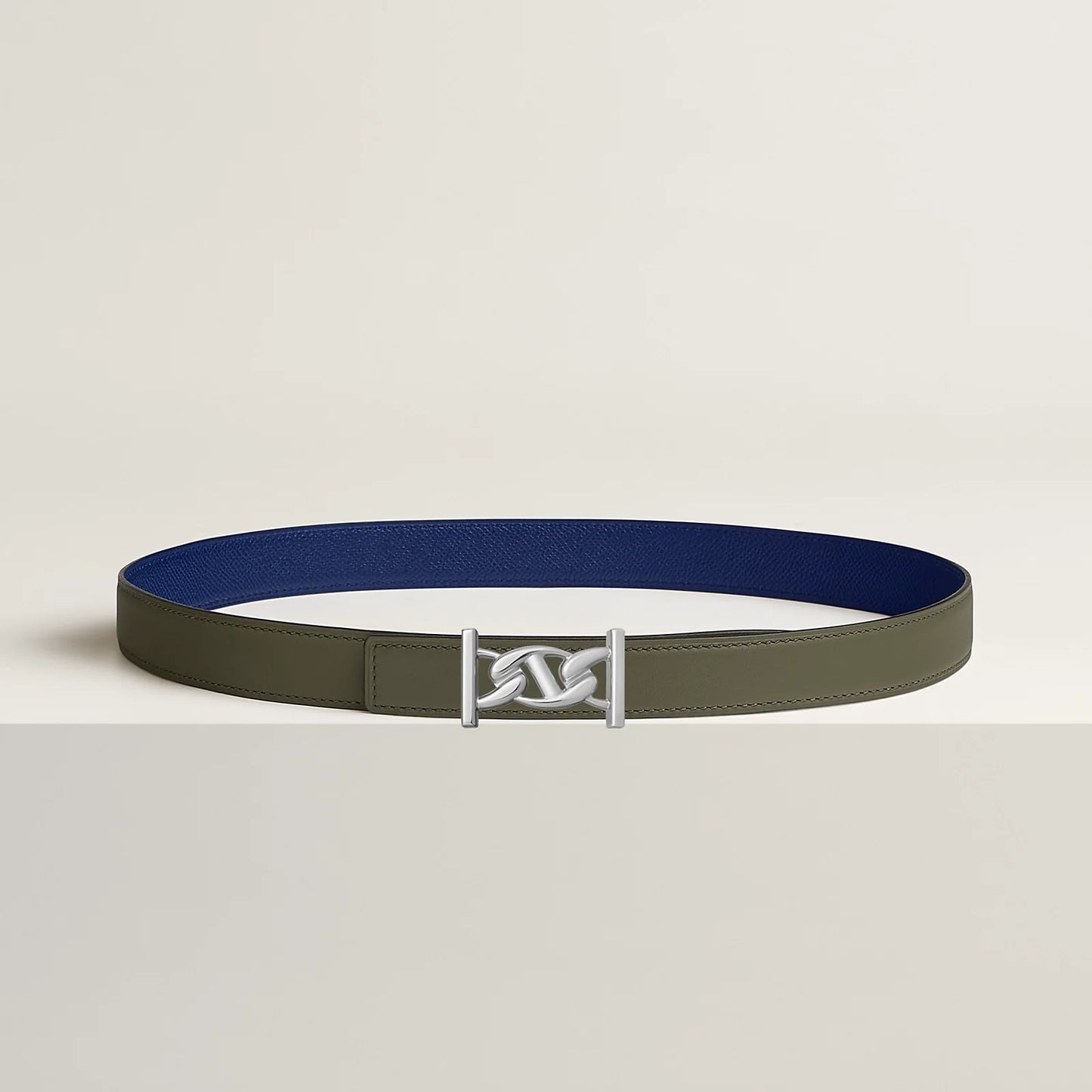 MY H BELT BUCKLE & REVERSIBLE LEATHER STRAP 24 MM