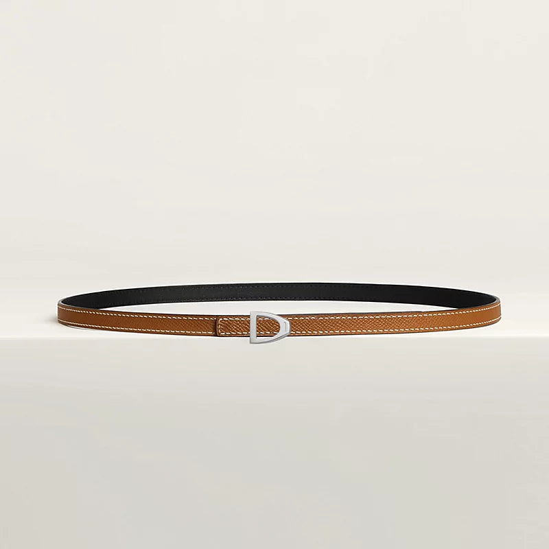 Cavaliere Belt Buckle & Reversible Leather Strap 13 MM