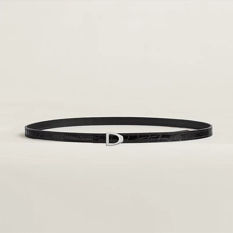 Cavaliere Belt Buckle & Reversible Leather Strap 13 MM