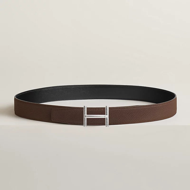 Hisseo Belt Buckle & Reversible Leather Strap 32 MM