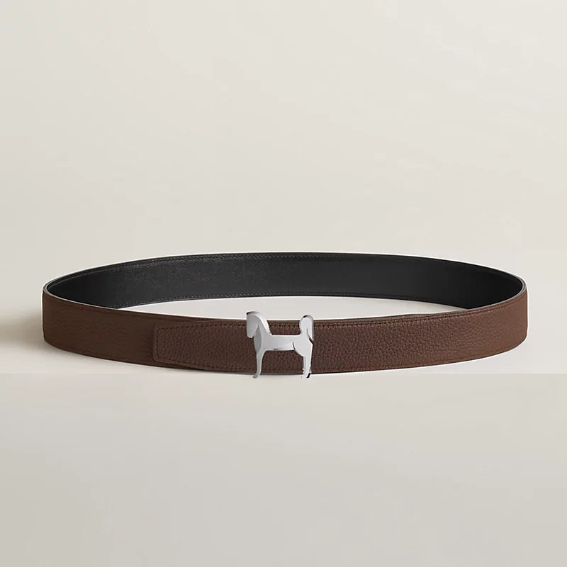Panache Belt Buckle & Reversible Leather Strap 32 MM