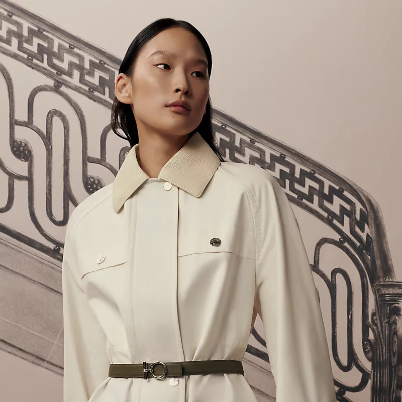 Flot belt Buckle & Hermès Sur Mer Reversible Leather Strap 24 MM