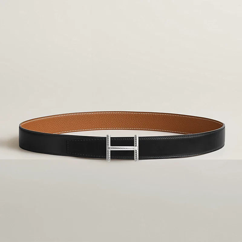 Hisseo Belt Buckle & Reversible Leather Strap 32 MM