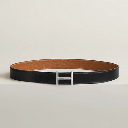 Hisseo Belt Buckle & Reversible Leather Strap 32 MM