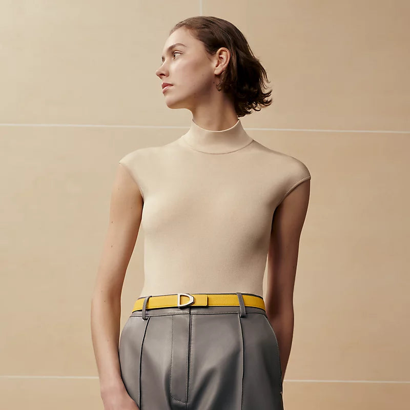 Cavaliere Belt Buckle & Reversible Leather Strap 24 MM