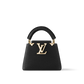 Capucines Mini Grained Leather Black Top Handle Bag