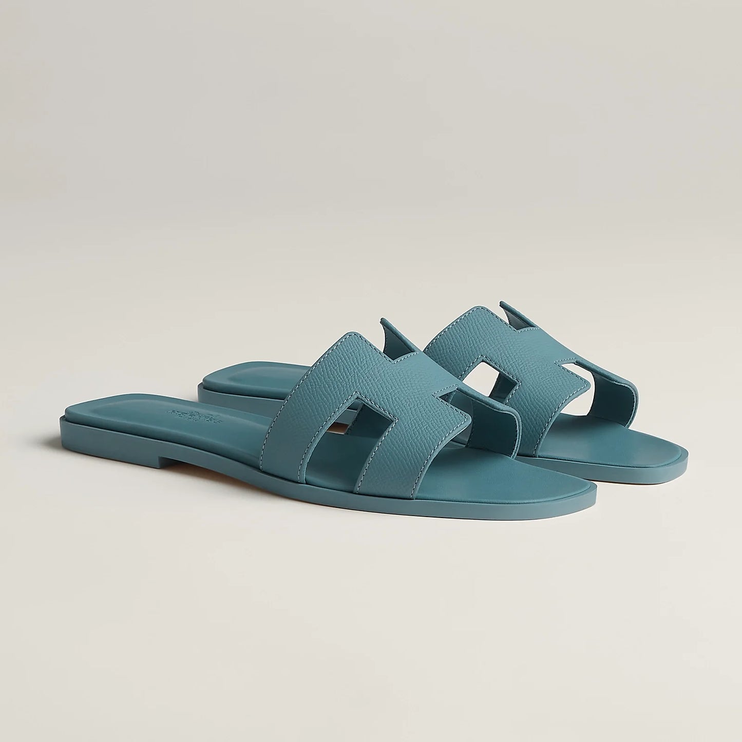 Bleu Minéral - Beige Perlino Oran sandal