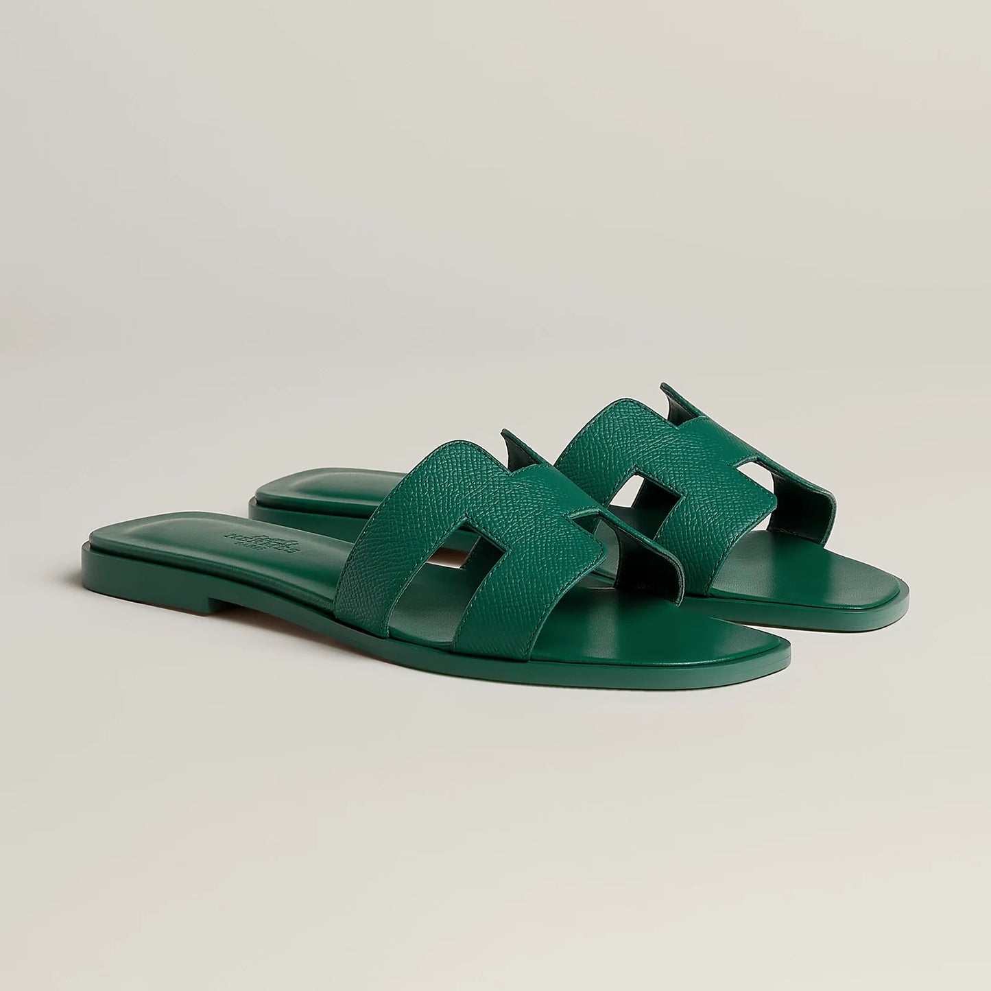 Vert Lierre - Orange Corail Oran sandal
