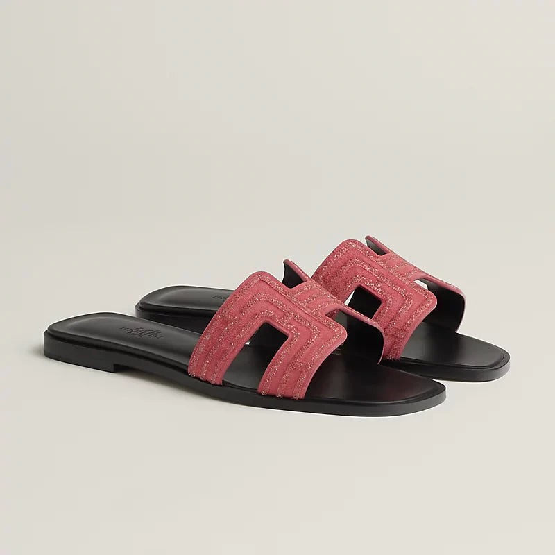 Vert Lierre - Rose Antique Oran sandal